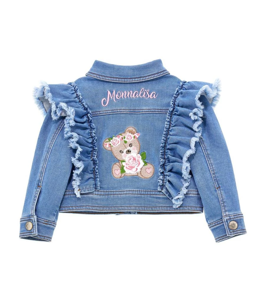 商品MONNALISA|Teddy Bear Floral Denim Jacket (3-36 Months),价格¥1710,第2张图片详细描述