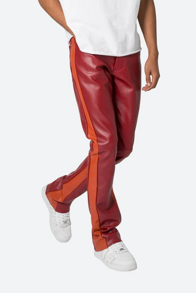 商品MNML|B518 Leather Flare Pants - Red/Orange,价格¥381,第2张图片详细描述