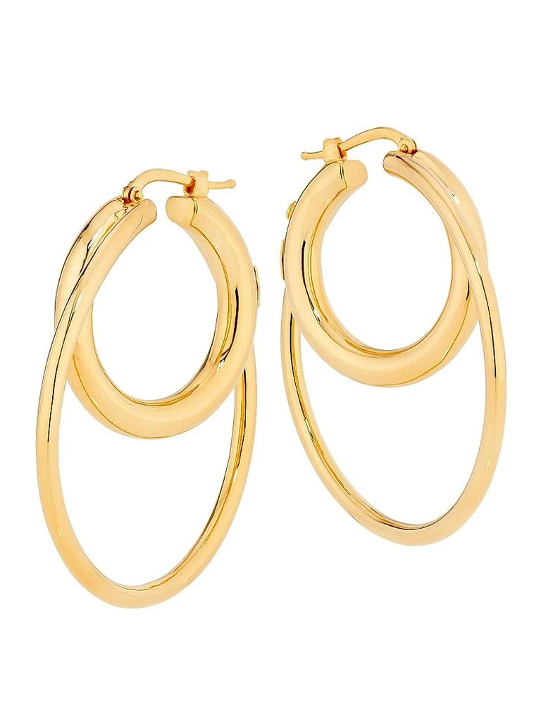 商品Roberto Coin|18K Yellow Gold Medium Double-Hoop Earrings,价格¥24632,第1张图片
