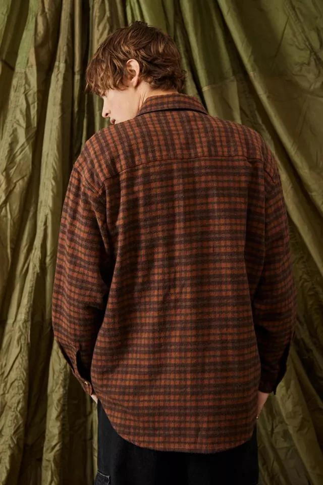 商品BDG|BDG Rust Check Zip-Up Shirt,价格¥597,第4张图片详细描述