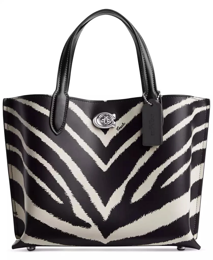 商品Coach|Willow 24 Zebra Print Tote,价格¥1594,第1张图片