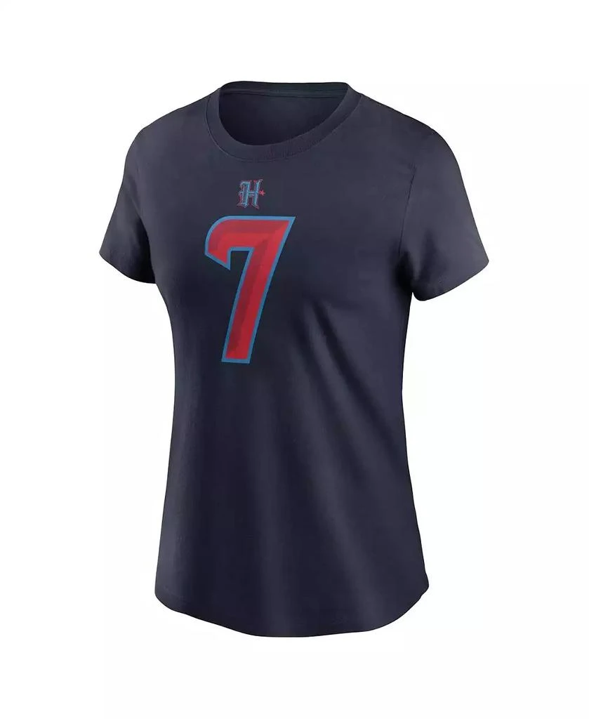 商品NIKE|Women's C.J. Stroud Navy Houston Texans Player Name Number T-Shirt,价格¥300,第3张图片详细描述