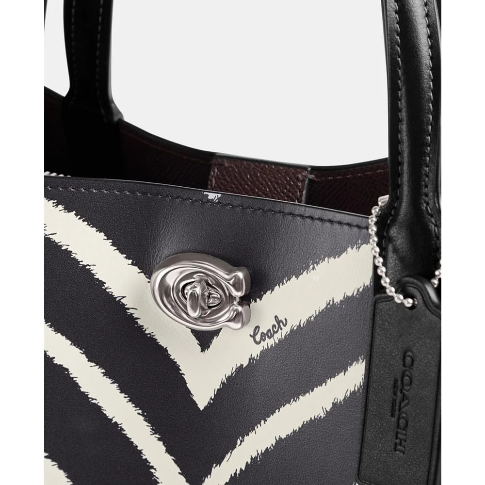 商品Coach|Willow 24 Zebra Print Tote,价格¥1601,第5张图片详细描述