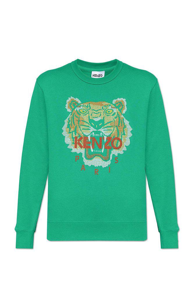 Kenzo Tiger Jacquard Straight Hem Sweatshirt商品第1张图片规格展示