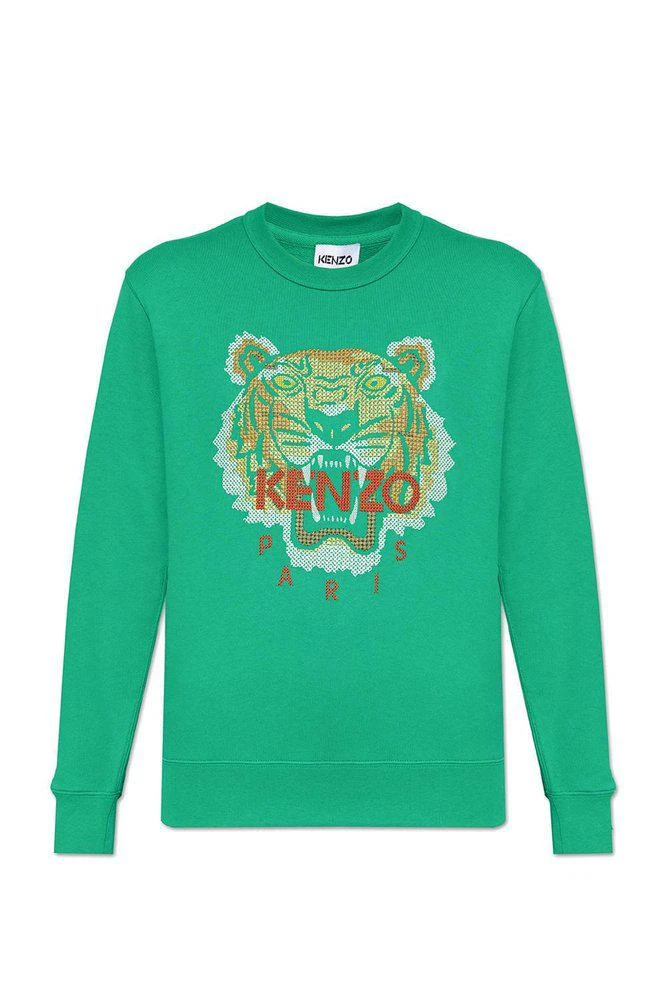 商品Kenzo|Kenzo Tiger Jacquard Crewneck Sweatshirt,价格¥1806,第1张图片