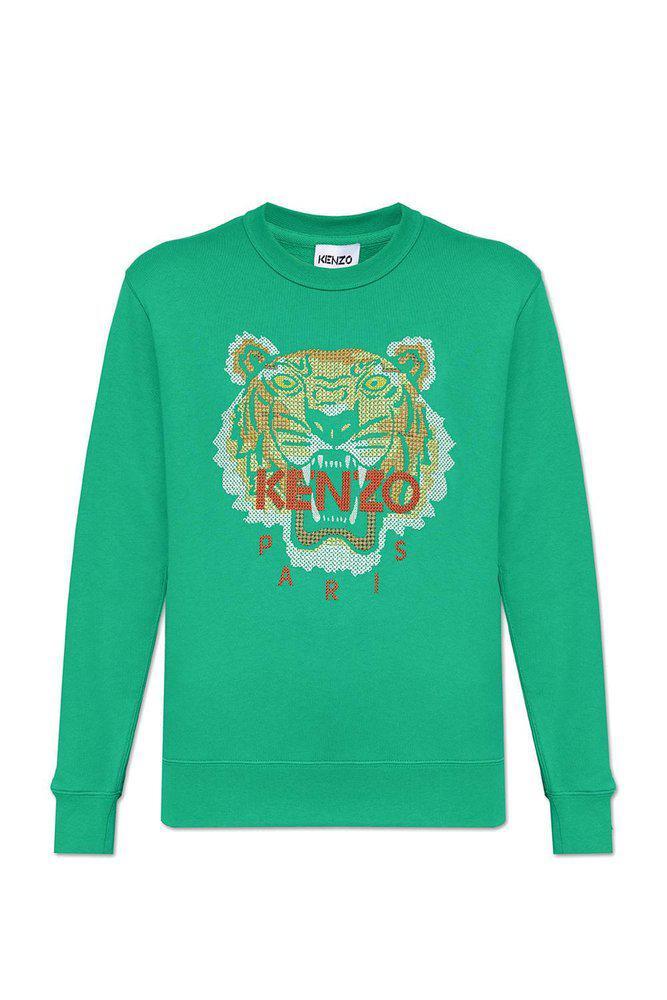 商品Kenzo|Kenzo Tiger Jacquard Straight Hem Sweatshirt,价格¥1367-¥1880,第1张图片
