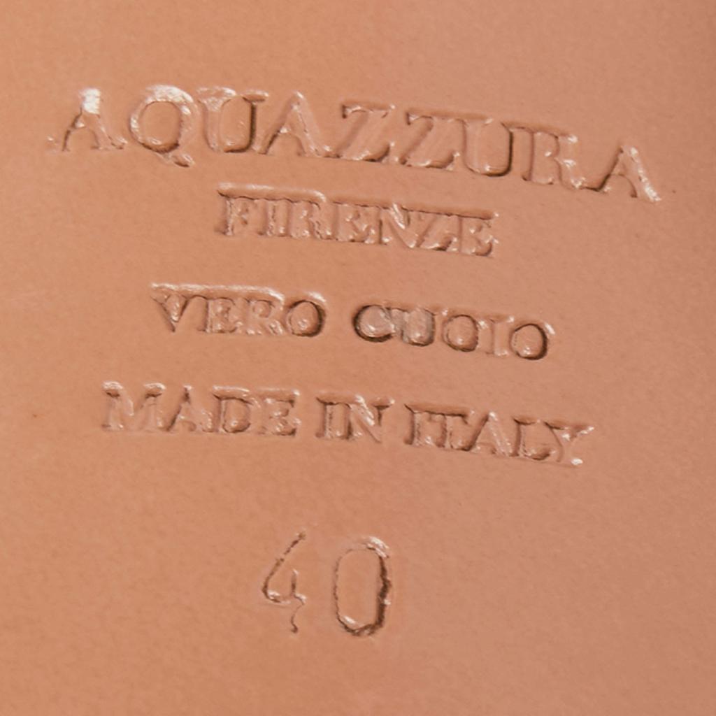 Aquazzura Beige Suede and Leather Amazon Ankle Tie Pumps Size 40商品第8张图片规格展示