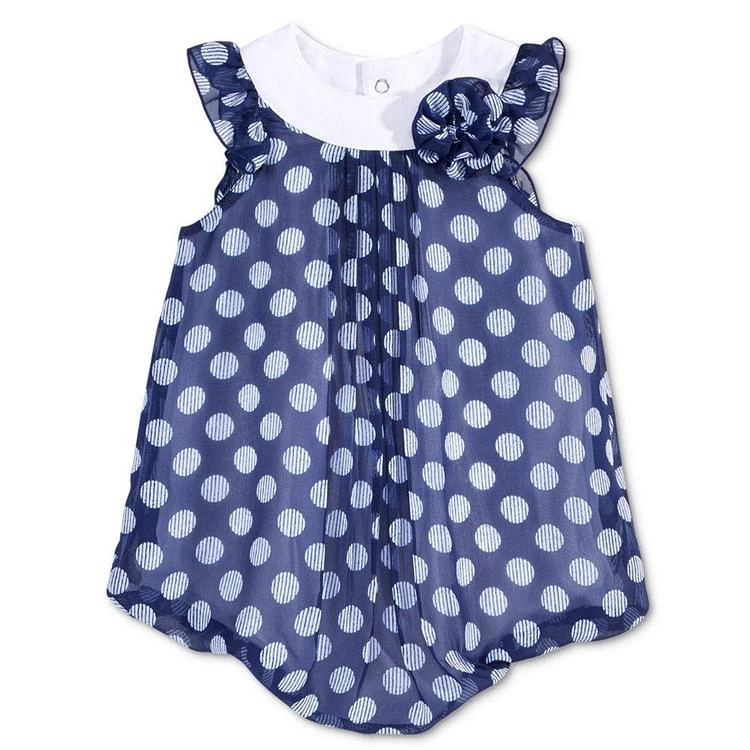 商品First Impressions|Dot-Print Chiffon Bubble Romper, Baby Girls (0-24 months), Created for Macy's,价格¥42,第2张图片详细描述