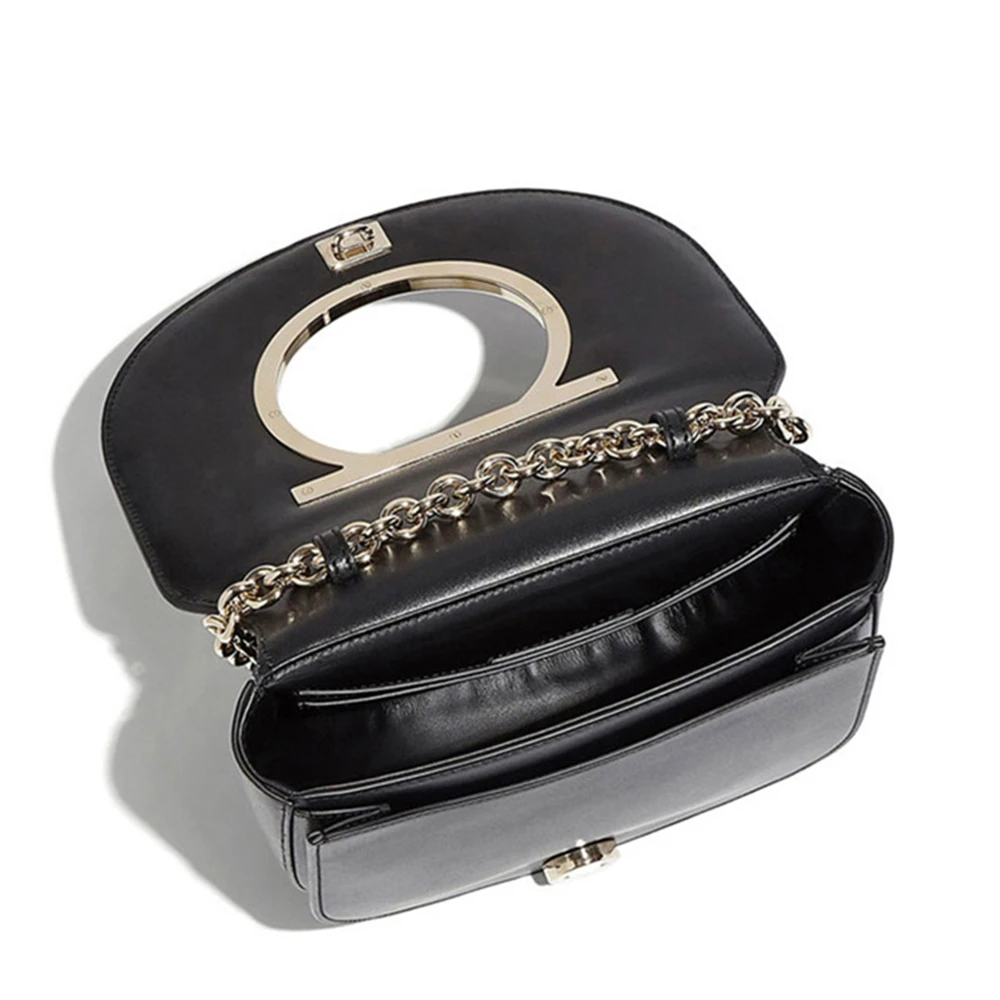 Salvatore Ferragamo 菲拉格慕 女士黑色牛皮单肩斜挎包 21-G998-691246 商品