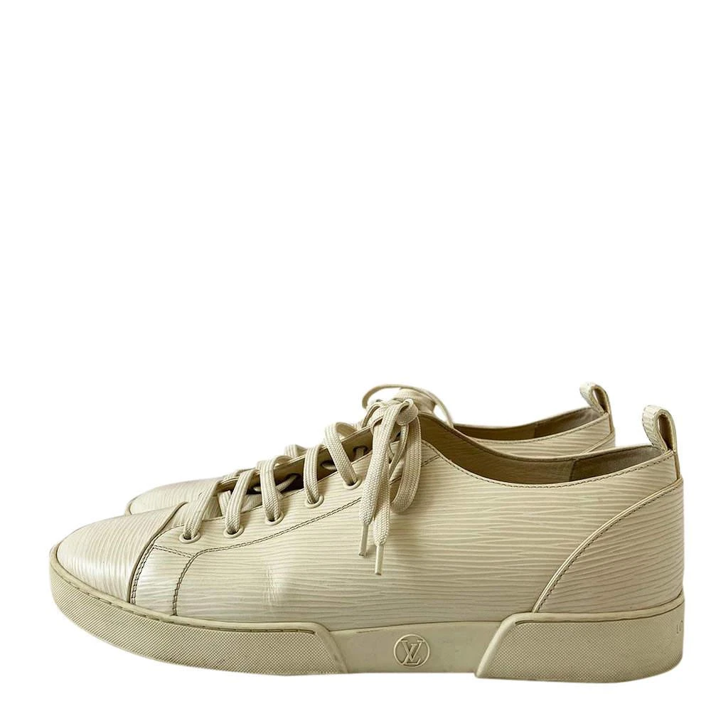 商品[二手商品] Louis Vuitton|Louis Vuitton White Epi Leather Low Top Lace Up Sneakers Size 9 EU 43,价格¥3017,第3张图片详细描述