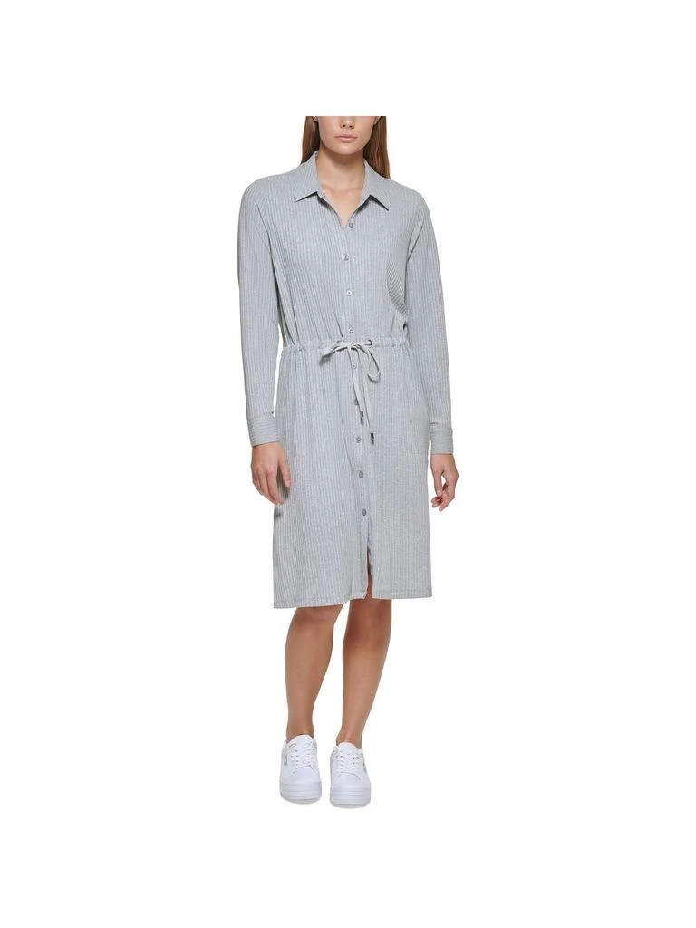 商品Calvin Klein|Womens Tie Waist Midi Shirtdress,价格¥224,第4张图片详细描述