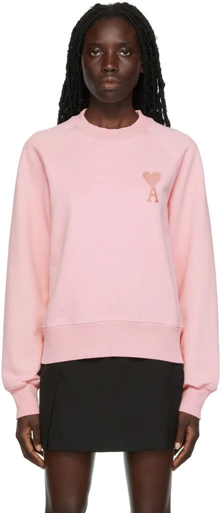 商品AMI|Pink Ami de Cœur Sweatshirt,价格¥994,第1张图片