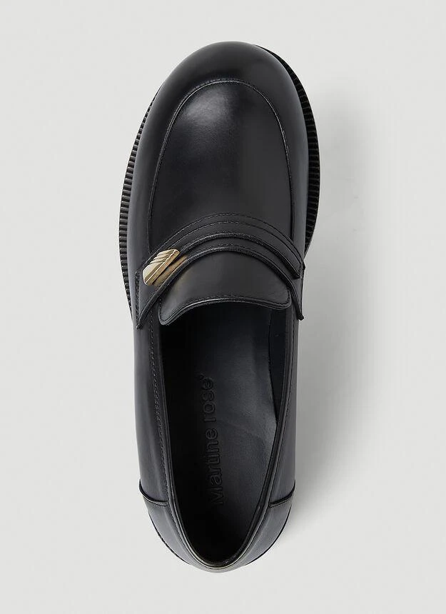 Bulb Toe Loafers in Black 商品