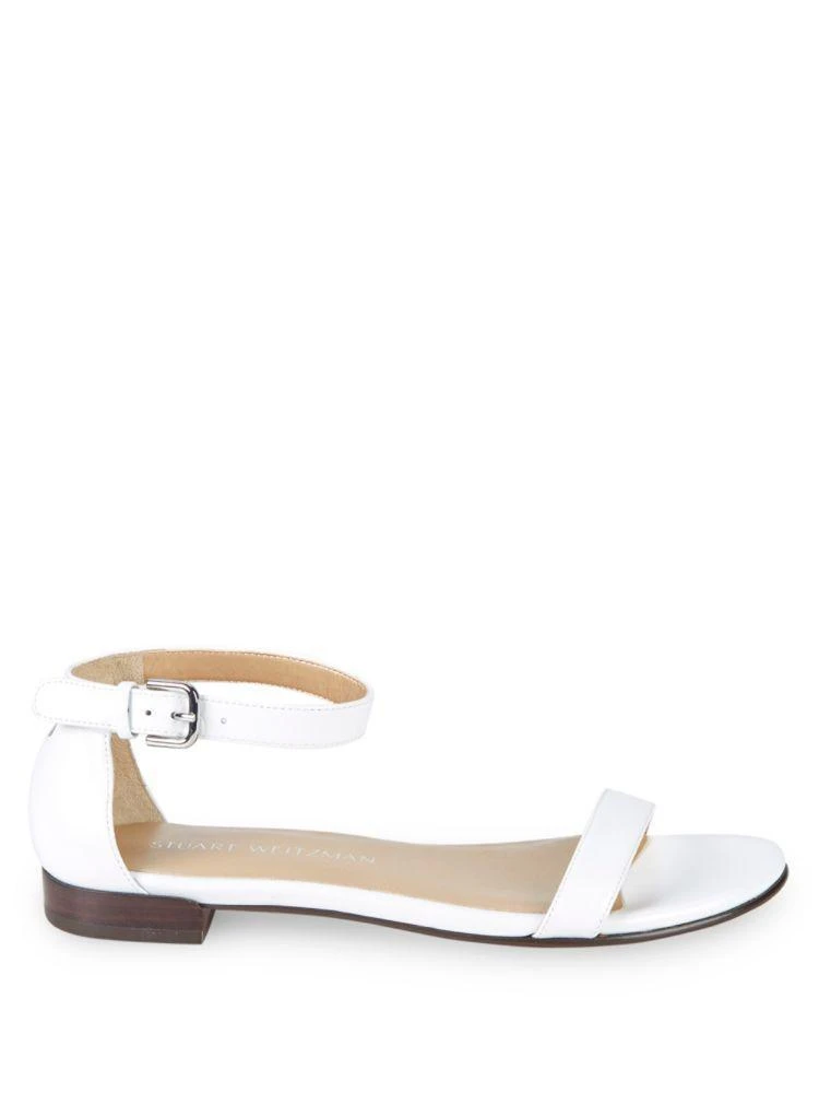 商品Stuart Weitzman|Leather Ankle-Strap Sandals,价格¥789,第5张图片详细描述