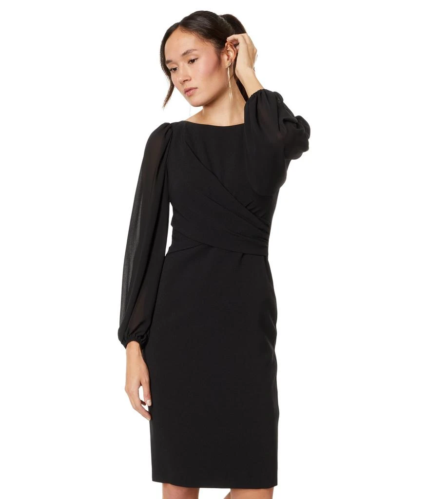 商品Vince Camuto|Signature Stretch Crepe Bodycon with Chiffon Balloon Sleeve,价格¥1265,第1张图片