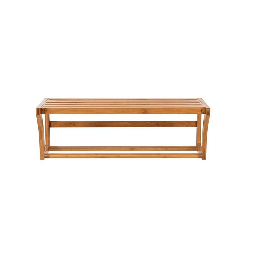 商品Neu Home|Bamboo Wall Mounted Shelf with Towel Bar,价格¥425,第3张图片详细描述