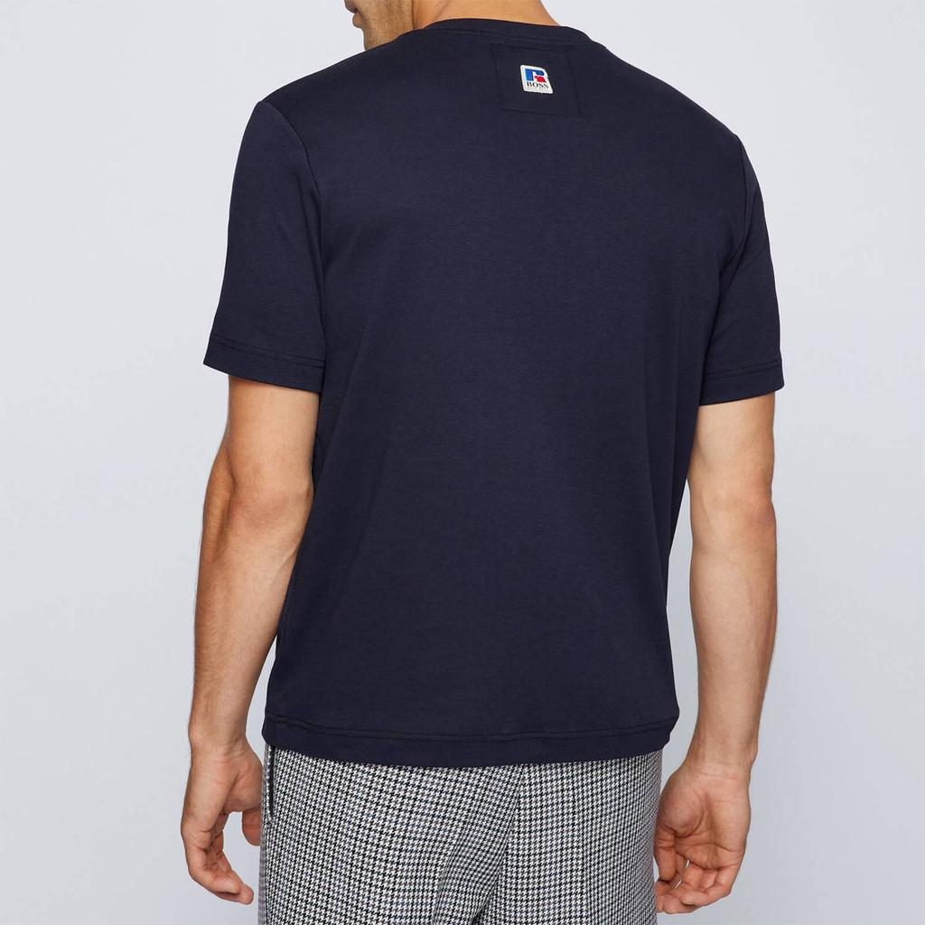 BOSS X Russell Athletic Men's Chest Logo T-Shirt - Navy商品第2张图片规格展示
