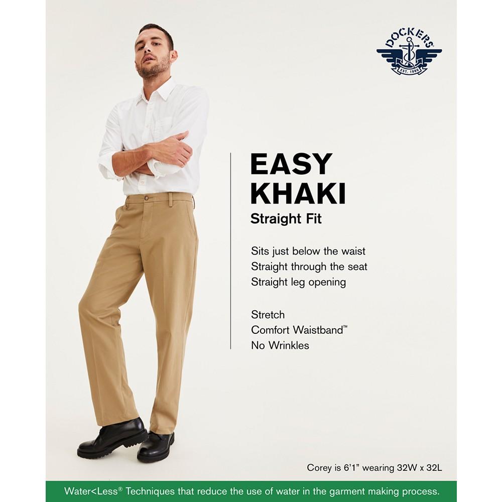 Men's Easy Straight Fit Khaki Stretch Pants商品第3张图片规格展示
