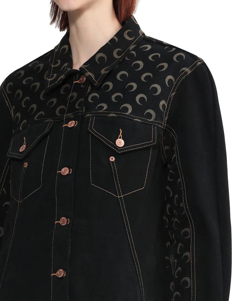 商品MARINE SERRE|Moon denim semi-fitted jacket,价格¥2786,第5张图片详细描述