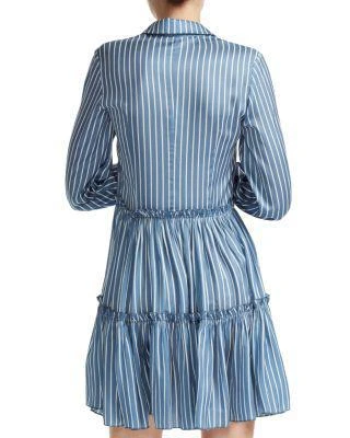 商品Maje|Rodesa Striped Ruffled Shirt Dress,价格¥1094,第4张图片详细描述