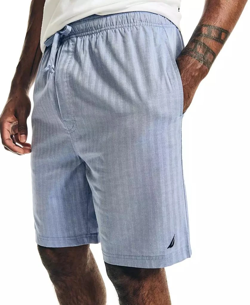 商品Nautica|Men's Sleepwear, Blue Herringbone Short,价格¥223,第3张图片详细描述