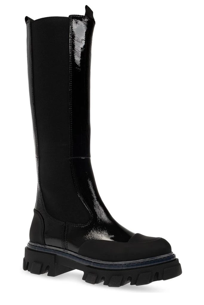 商品Ganni|Ganni Panelled Knee-High Boots,价格¥2711,第2张图片详细描述