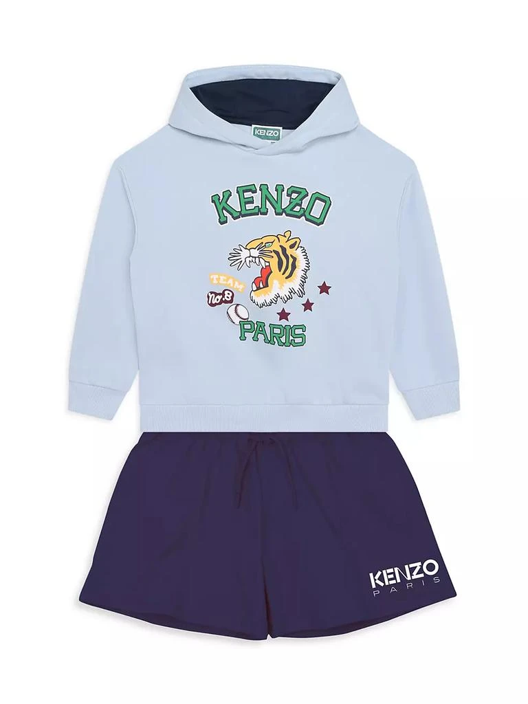 商品Kenzo|Little Boy's & Boy's Logo Hooded Sweatshirt,价格¥555,第2张图片详细描述