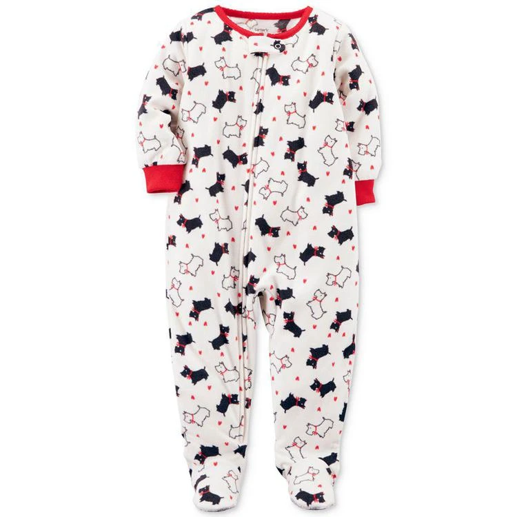 商品Carter's|Dog-Print Footed Pajamas, Baby Girls,价格¥50,第1张图片