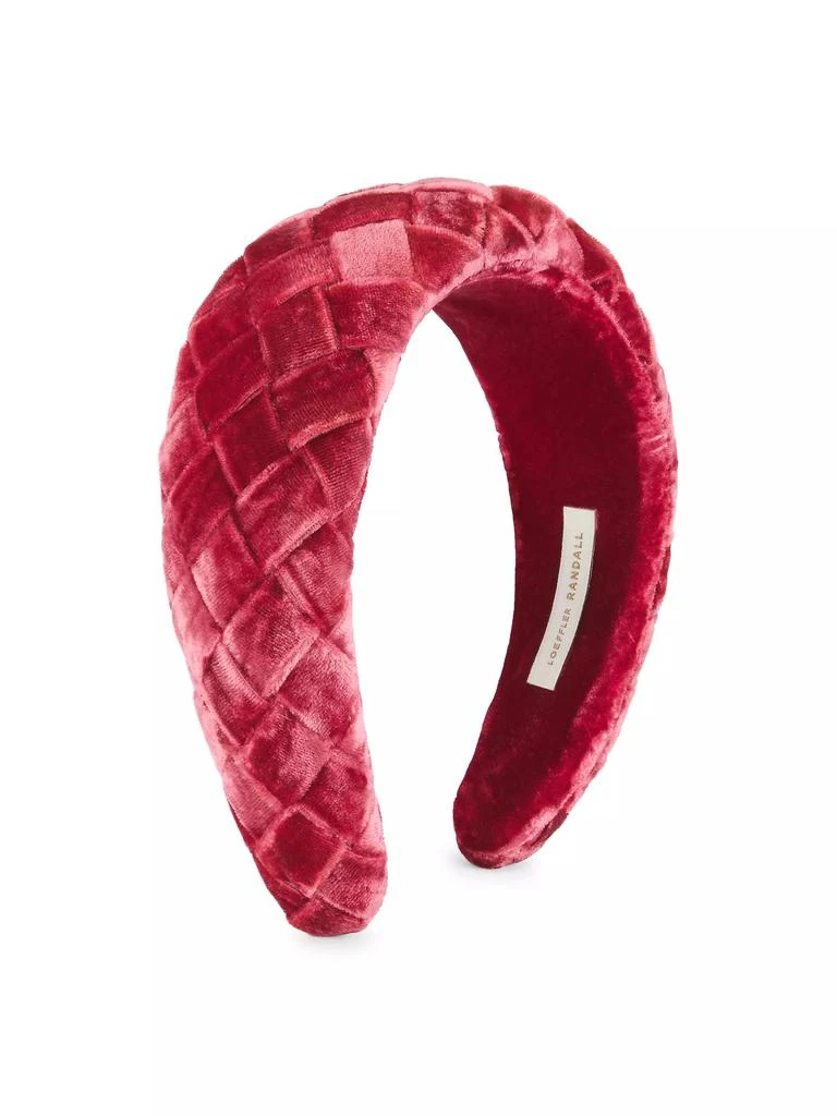 商品Loeffler Randall|Marina Braided Velvet Headband,价格¥472,第1张图片