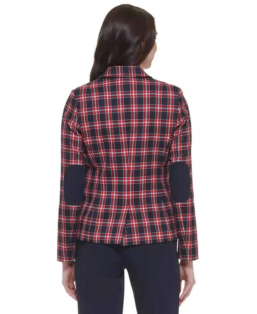 商品Tommy Hilfiger|Women's Plaid-Print Elbow-Patch Blazer,价格¥1051,第2张图片详细描述