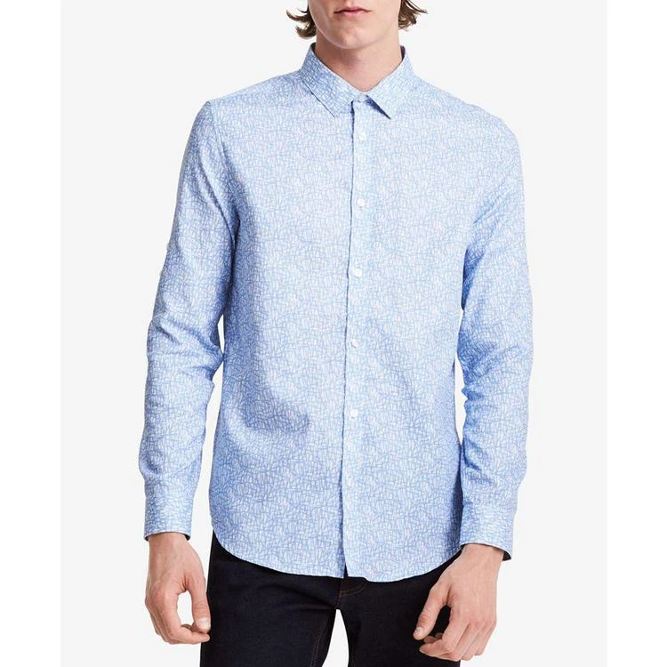 商品Calvin Klein|Men's Crosshatch Roll-Up Shirt,价格¥200,第1张图片