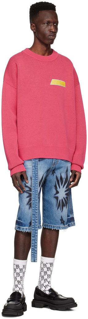 Pink Cotton Sweater商品第4张图片规格展示