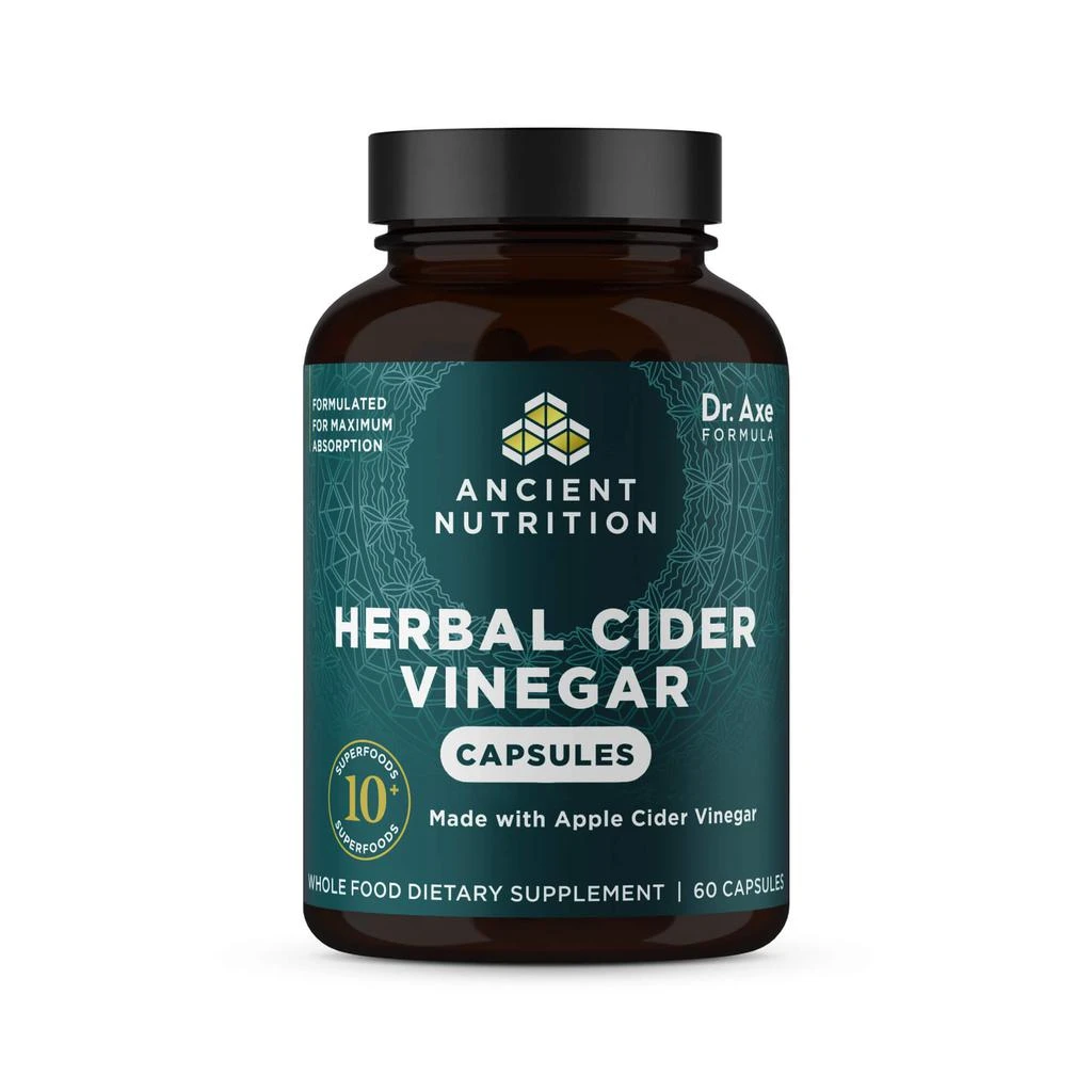 商品Ancient Nutrition|Herbal Apple Cider Vinegar Winter ’23 Insert| Capsules (60 Capsules),价格¥189,第1张图片
