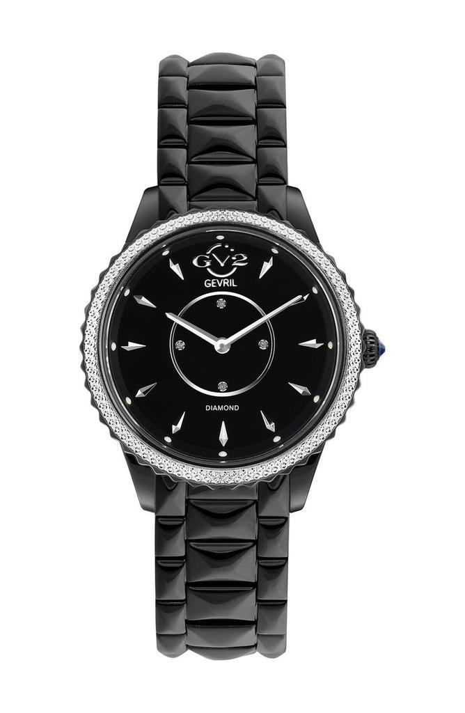 商品Gevril|Women's Siena Diamond Swiss Quartz Bracelet Watch, 38mm - 0.0044 ctw,价格¥2666,第1张图片