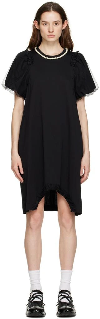 商品Simone Rocha|Black Ruffle Midi Dress,价格¥4985,第1张图片