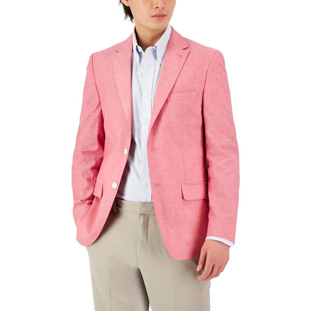 商品Tommy Hilfiger|Tommy Hilfiger Mens Conrad Woven Modern-Fit Two-Button Blazer,价格¥383,第1张图片