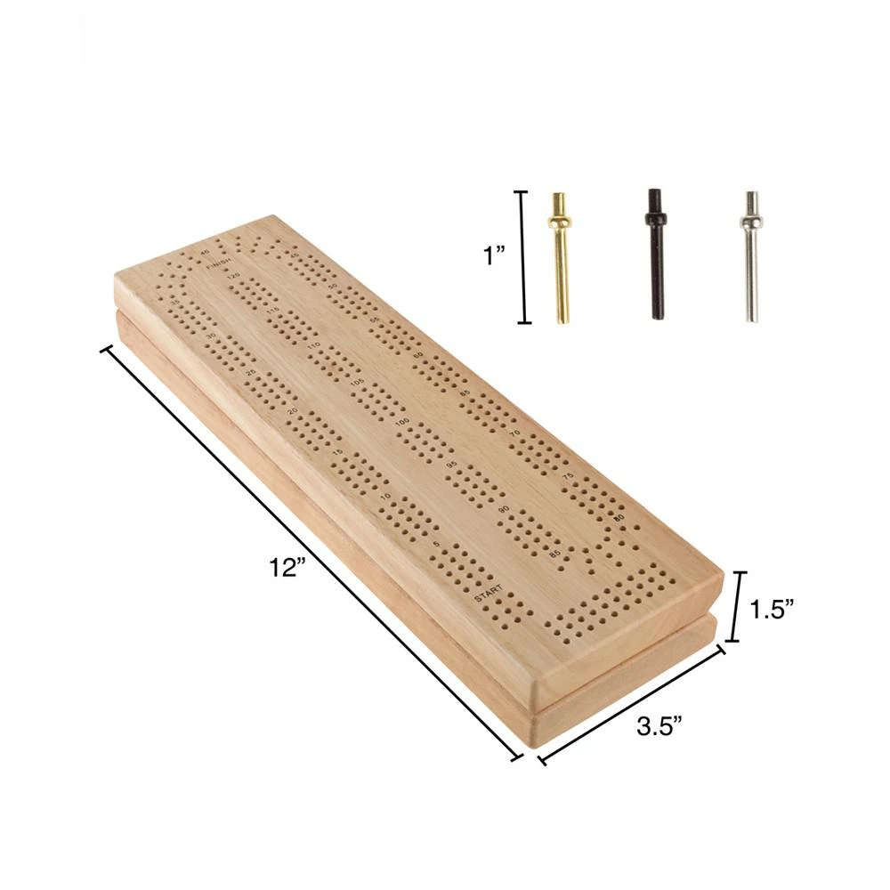 商品Trademark Global|62-Pc. Wood Cribbage Board Game Set,价格¥129,第4张图片详细描述