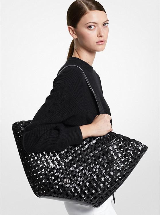 商品Michael Kors|Isabella Medium Hand-Woven Leather Tote Bag,价格¥9996,第6张图片详细描述