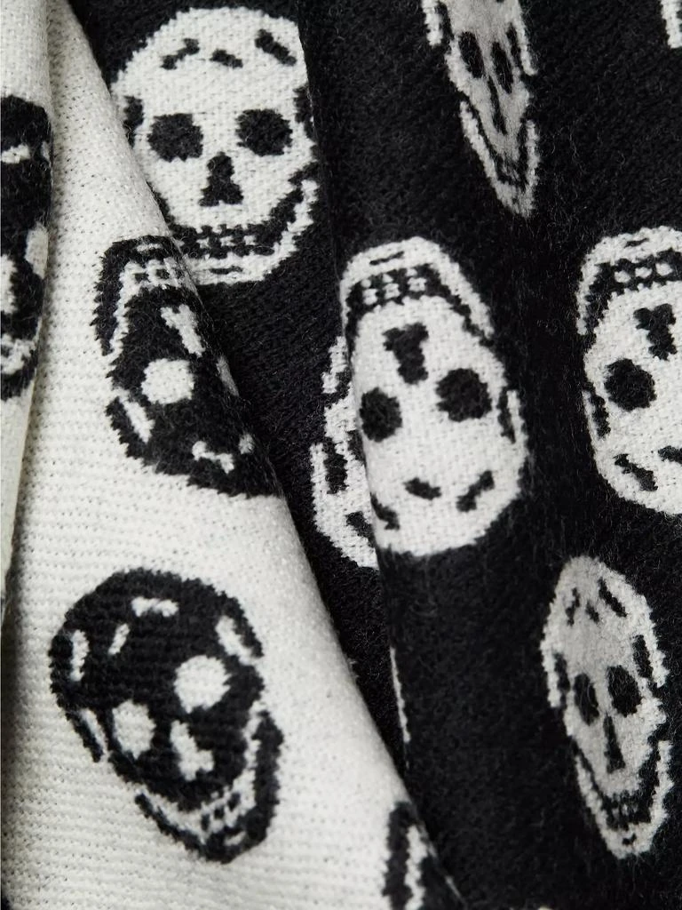 商品Alexander McQueen|Reversible Skull Wool Scarf,价格¥1348,第4张图片详细描述