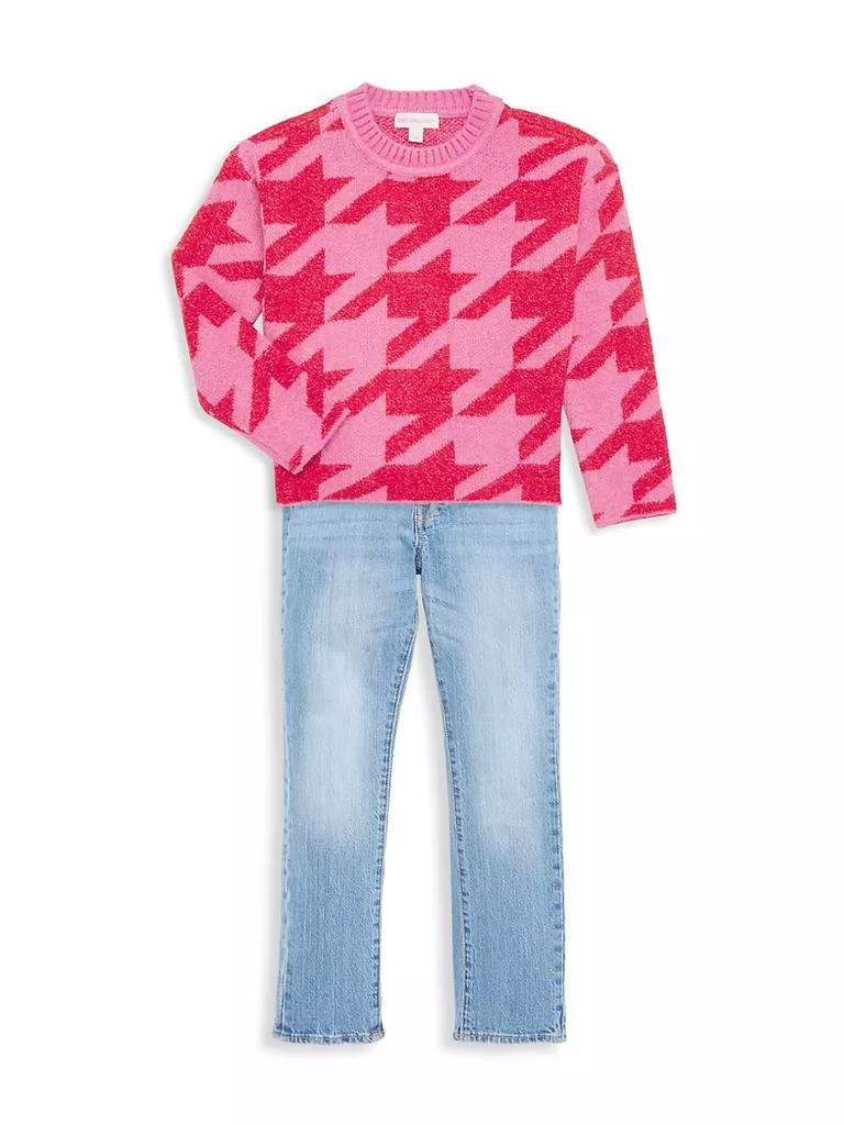 商品Design History|Little Girl's Houndstooth Knit Crewneck Sweater,价格¥209,第2张图片详细描述