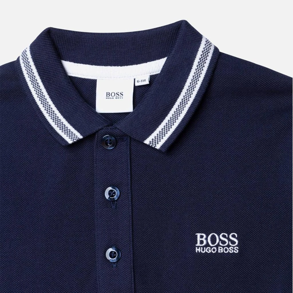 商品Hugo Boss|Hugo Boss Boys' Short Sleeve Classic Polo Shirt - Navy,价格¥220,第3张图片详细描述