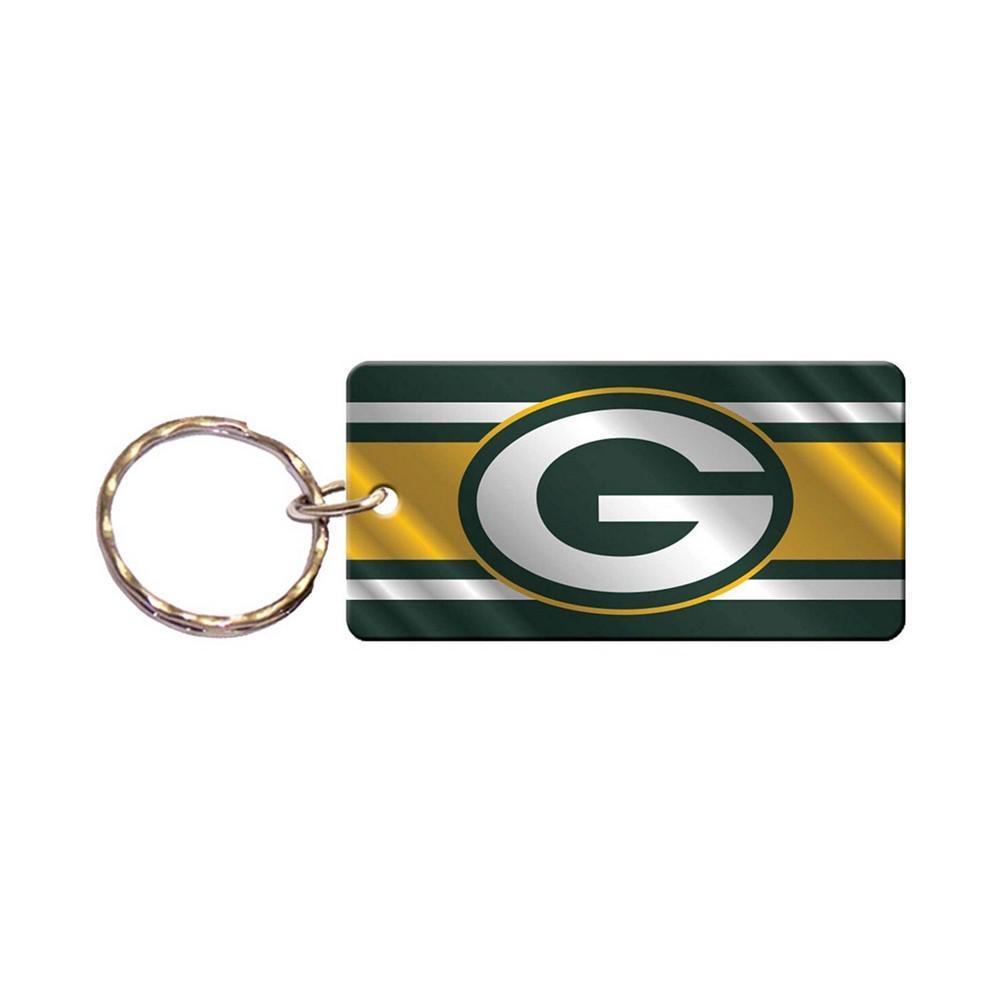 商品Stockdale|Multi Green Bay Packers Metallic Super Stripe Keychain,价格¥45,第1张图片