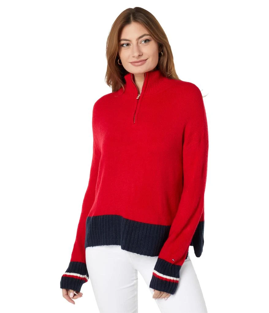 商品Tommy Hilfiger|Color-Block 1/2 Zip Sweater,价格¥406,第1张图片