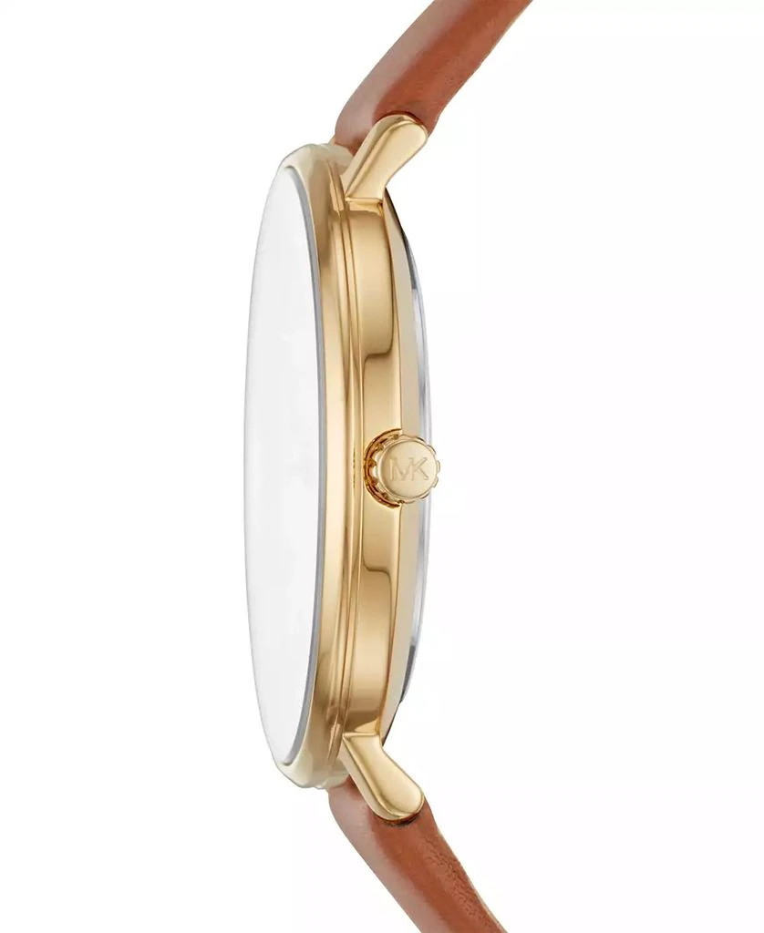 商品Michael Kors|Women's Pyper Luggage Leather Strap Watch 38mm,价格¥674,第2张图片详细描述