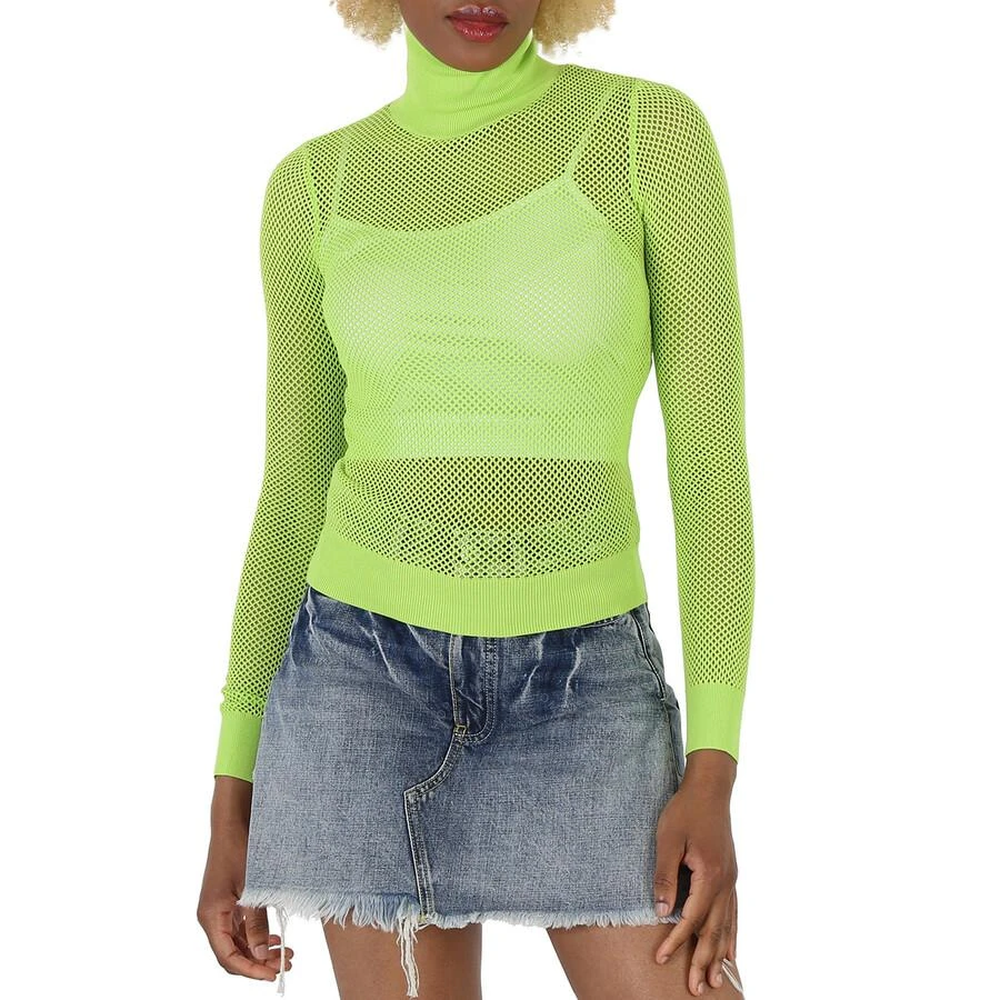 商品Balenciaga|Lime Mesh Knit Turtleneck Top,价格¥2070,第1张图片