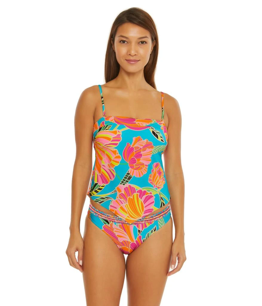 商品Trina Turk|Poppy Banded Tankini Top,价格¥804,第1张图片