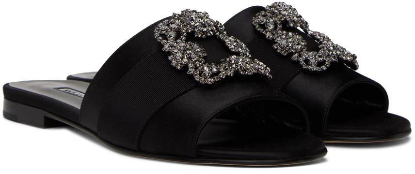 商品Manolo Blahnik|Black Martamod Sandals,价格¥7577,第4张图片详细描述