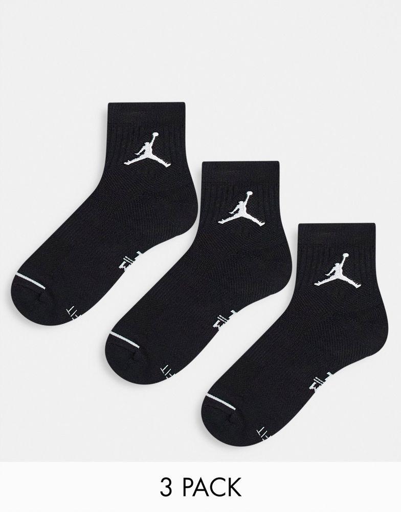 商品Jordan|Jordan Everyday Max 3 pack ankle socks in black,价格¥139,第1张图片