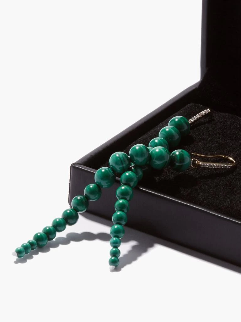 Diamond, malachite & 14kt gold earrings 商品