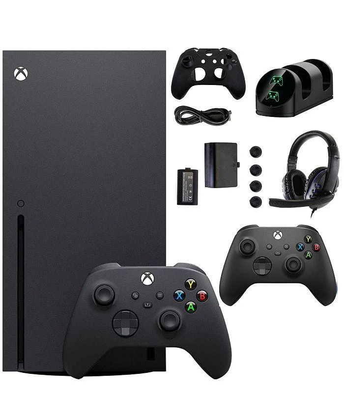 商品Microsoft|Xbox Series X 1TB Console with Extra Black Controller and Accessories Kit,价格¥5830,第1张图片